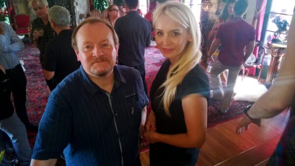 Robert J. Wierzbicki with Katarzyna Smiechowicz, Polish Film Festival in LA - Reception hosted by Yola Czaderska-Hajek, 2014