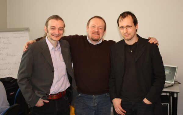 Robert J. Wierzbicki with arthur Lugnayr (left) and Thomas Schmieder, Mittweida, 2010